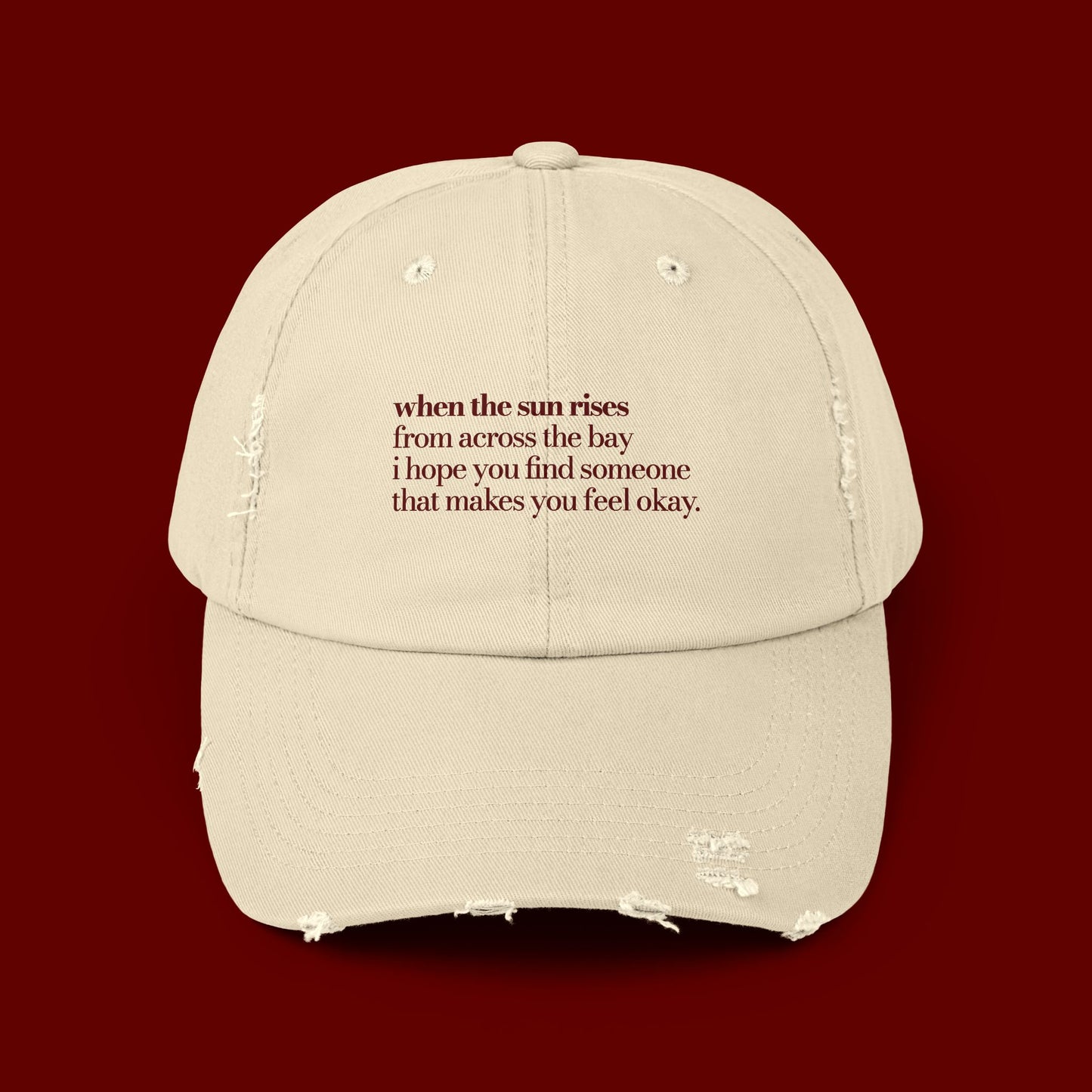 When The Sun Rises Chorus Distressed Hat